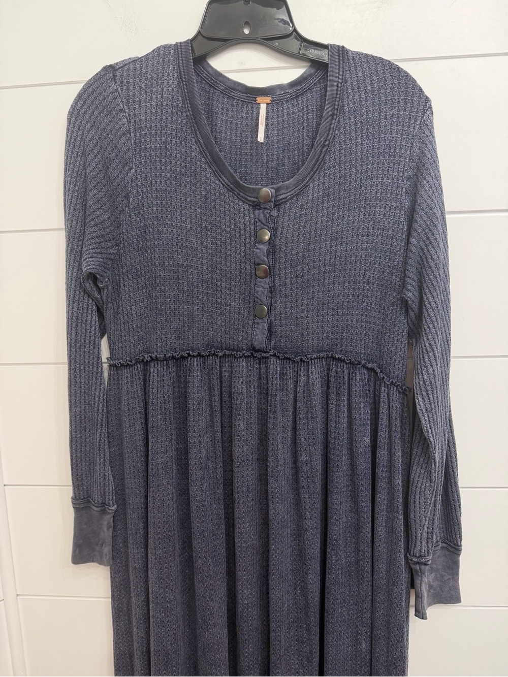 Free People Marissa Henley Waffle Knit Maxi Dress Size Small 8002 - Picture 5 of 13